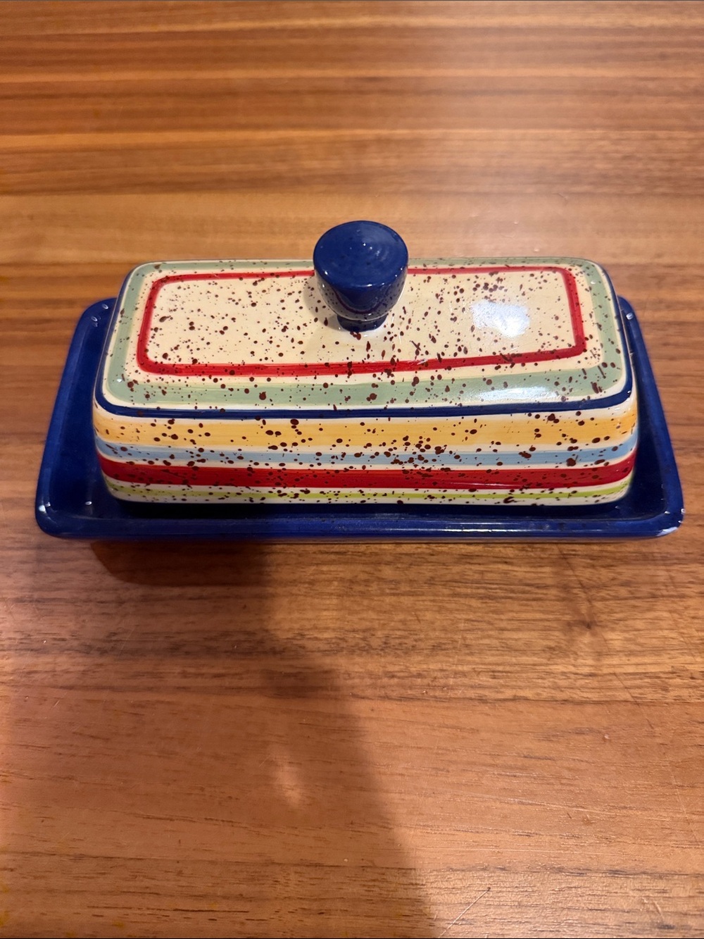 Pfalzgraff Sedona Hand painted 1/4lb Butter Dish